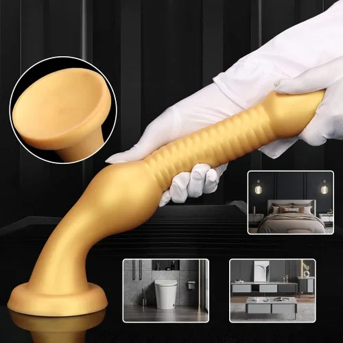 Miniatura 3 de Cuentas anales superlargas, rosca de tornillo de silicona líquida, tapón a tope con ventosa fuerte, tapón anal largo para masaje de próstata