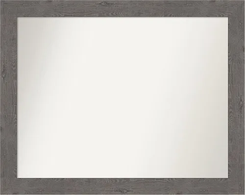 Miniatura 334 de Amanti Art Espejo de baño gris para sobre el fregadero, 31 x 48 pulgadas, espejo de tocador rectangular estrecho de color gris, marco de madera