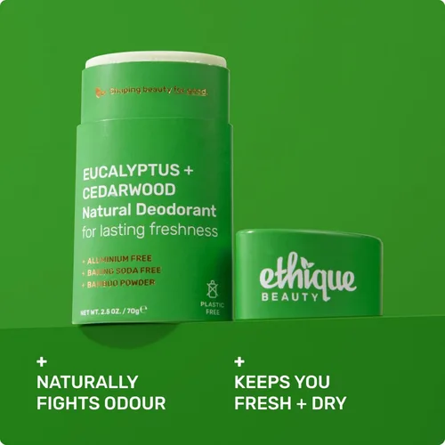 Miniatura 4 de Ethique Beauty - Desodorante en barra de eucalipto y madera de cedro para hombres y mujeres, sin aluminio, sin plástico, vegano, sin crueldad