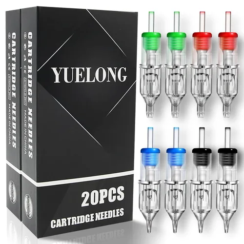 Yuelong - 20 agujas de cartucho de tatuaje desechables New Revolution 9 Magnum para agujas de tatuaje, kit de máquina de tatuaje, suministros de