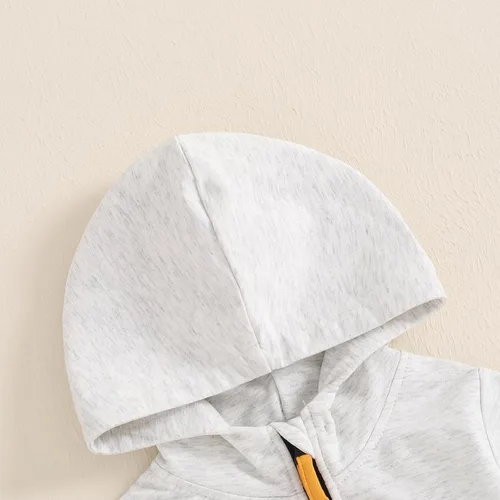 Miniatura 148 de Conjunto de ropa de otoño e invierno para bebé y niño, sudadera larga con capucha y pantalones para niños pequeños, 6, 12, 18, 24 meses, 2T