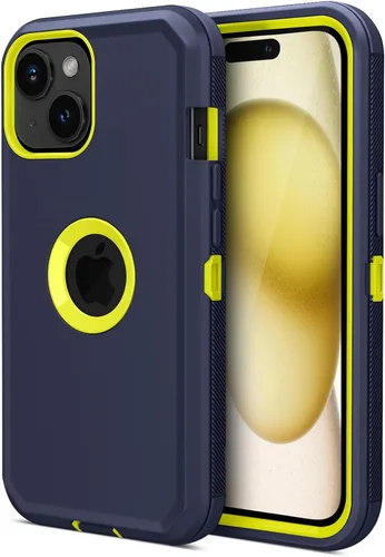 Miniatura 10 de Jiunai Funda para iPhone 14 Plus a Prueba de Golpes Antipolvo Protección de Servicio Pesado Protectora Antiarañazos de Doble Capa Resistente Rugosa