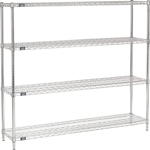 Miniatura 22 de Nexel 14" x 42" x 63", unidad de estantería de alambre ajustable de 4 niveles, estante de almacenamiento comercial con certificación NSF, acabado