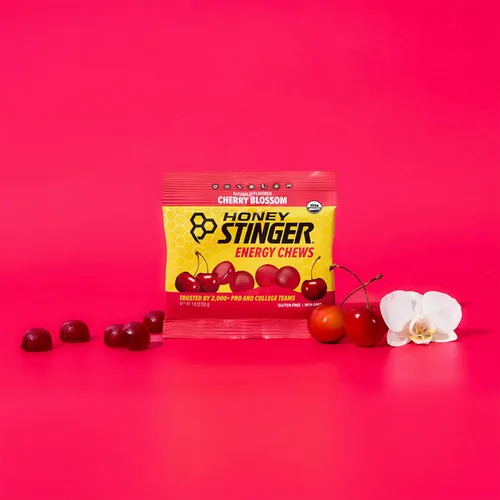 Miniatura 5 de Honey Stinger Masticable energético orgánico de flor de cerezo, sin gluten y sin cafeína, para ejercicio, correr y rendimiento, nutrición deportiva