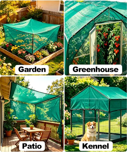 Miniatura 5 de E.share Tela 40% verde de 3 x 10 pies, con ojales, protección UV, impermeable, para plantas de jardín, patio, pérgola, invernadero, gallinero