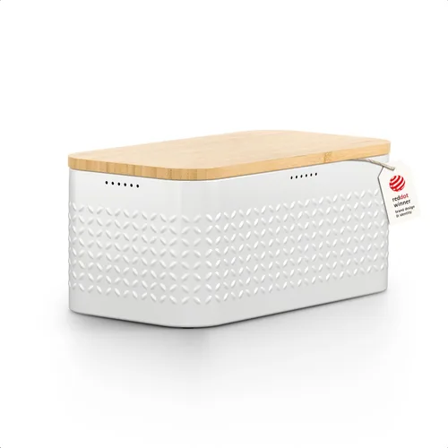 Miniatura 8 de LARS NYSØM Panera I Caja de pan de metal para una frescura duradera con almohadillas antideslizantes I Papelera para productos horneados con tapa