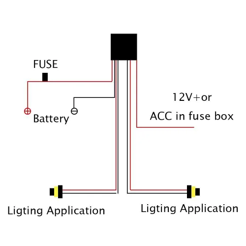Miniatura 7 de H11 880 881 H8 Kit de Arnés de Cableado de Relé Universal 40A Se Adapta a Ensamblajes de Conversión de Luz Antiniebla LED Automotriz