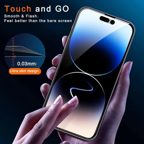 Miniatura 8 de Ferilinso Paquete de 3 protectores de pantalla de privacidad para Apple iPhone 14 Pro, accesorios de vidrio templado, pantalla de privacidad