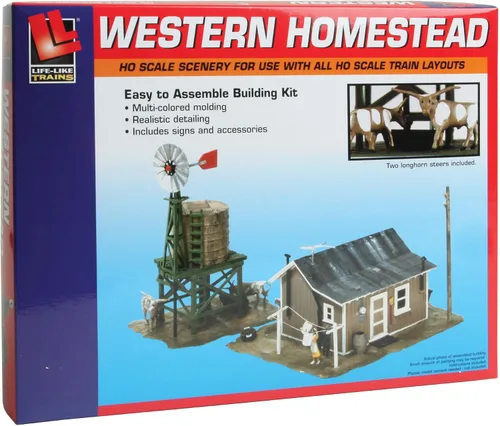 Miniatura 4 de Kits de Construcción de Modelos a Escala HO de Life-Like Trains - Western Homestead