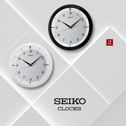 Miniatura 5 de SEIKO St James - Reloj de pared de metal cepillado de 11 pulgadas, color negro