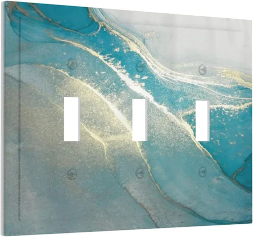 Miniatura 206 de Cubiertas Decorativas para Placas de Interruptor Abstracto Moderno de Mediados de Siglo Arco Boho Sol Dorado Hoja 1 Gang Placa de Pared Cubierta