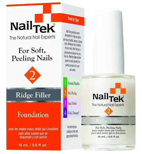 Miniatura 11 de Nail Tek Ridge Filler Formula 2 – Clear Ridge Filler para uñas, capa base, esmalte fortalecedor de uñas para uñas suaves y peladas, 0.5 onzas