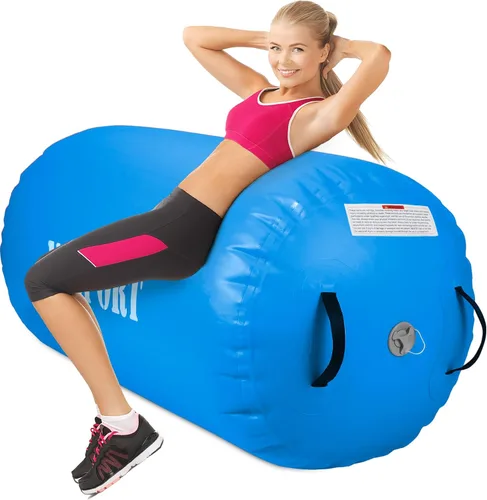 Miniatura 7 de Air Barrel - Barril de Aire Rodillo de Gimnasia para Entrenador de Flic Flac Hacia Atrás, Colchoneta de Aire con Bomba para Entrenamiento