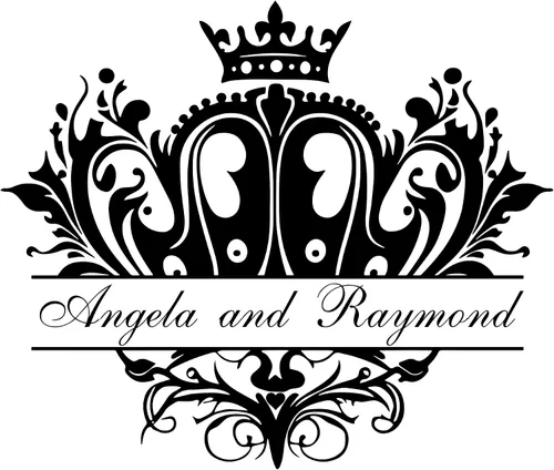 Miniatura 4 de Pegatina de Vinilo Personalizada para Piso y Pared de Boda con Nombres Personalizados y Diseño de Corona - Adhesivo Versátil para Pista de Baile