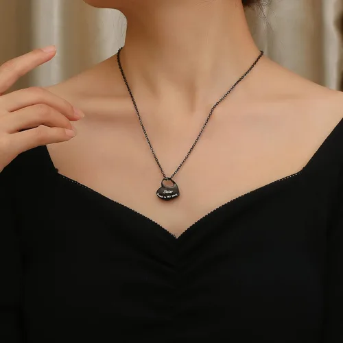 Miniatura 6 de VIUJUH Cremation Urn Necklace for AshesForever In My Heart Carved LocketStainless Steel Keepsake Urn JewelryWaterproof Memorial Pendant for Mom