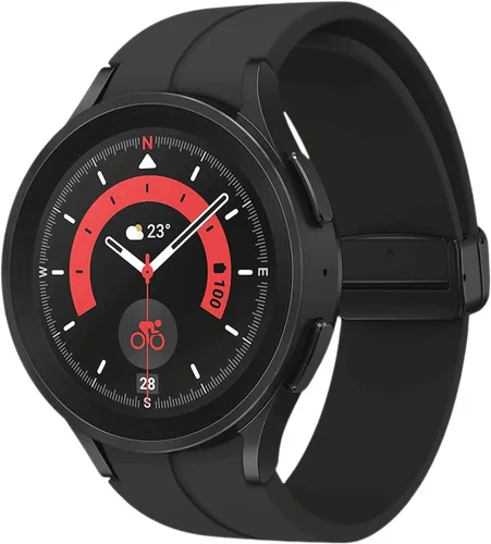 Samsung Galaxy Watch 5 Pro de 45mm Reloj Inteligente Bluetooth, Cuerpo, Salud, Fitness, Sueño, Monitor de Ritmo Cardíaco, Batería Mejorada, Cristal
