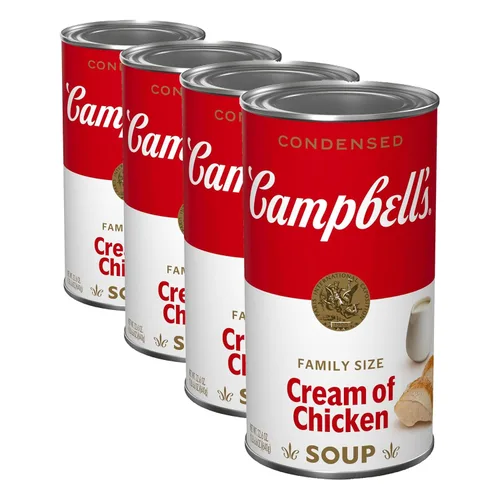 Miniatura 12 de Sopa Campbell's Crema de Champiñones Condensada, Lata Tamaño Familiar de 22.6 oz (Paquete de 12)