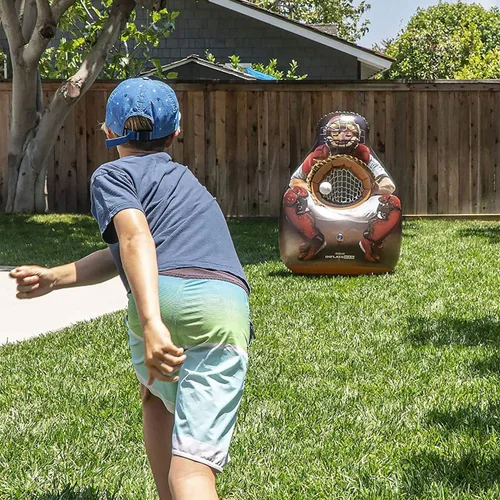 Miniatura 5 de GoSports Inflataman Baseball Toss Challenge - Juego de lanzamiento de zona de strike con atrapador inflable