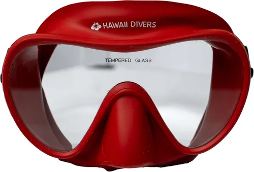 Miniatura 3 de Hawaii Divers Deep Sea Adult - Snorkeling Set, Tempered Glass Snorkel Mask, Dry-Top Snorkel Gear, Adjustable Fins Rojo