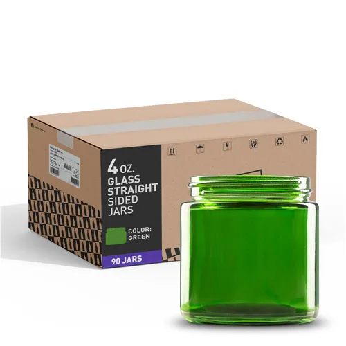 Miniatura 16 de The Bottle Depot - Tarro de vidrio de 4 oz (3.4 fl oz) - Ámbar transparente - 90 frascos - Cierres no incluidos - Acabado de cuello 58-400 - Tarros