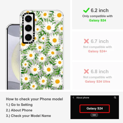 Miniatura 2 de MOSNOVO - Funda para teléfono Samsung Galaxy S24, con protección Buffertech contra caídas de grado militar (6.6 pies), de poliuretano termoplástico