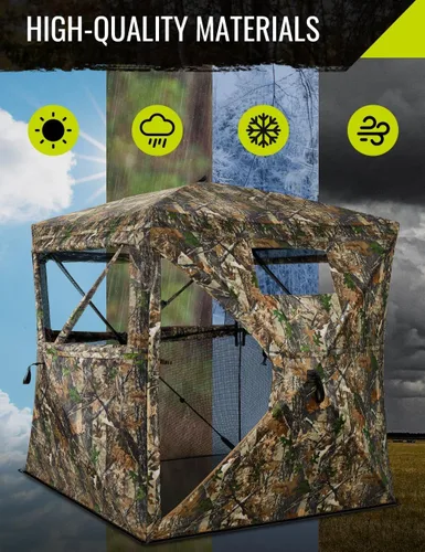 Miniatura 7 de TIDEWE Hunting Blind 270°See Through with Carrying Bag for Turkey Hunting, Pop Up Ground Blinds, Portable Resilient Hunting Tent