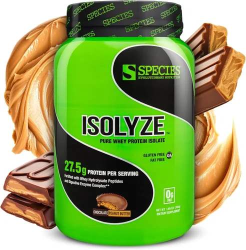 Miniatura 21 de Species Nutrition Isolyze - Proteína de suero en polvo, 100% aislado de suero de leche para construcción muscular, 0.71 oz de proteína por