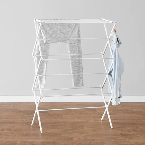 Miniatura 6 de Amazon Basics Estante portátil plegable para ropa de secado al aire, uso en interiores y exteriores, 14.5 pulgadas de profundidad x 29.5 pulgadas