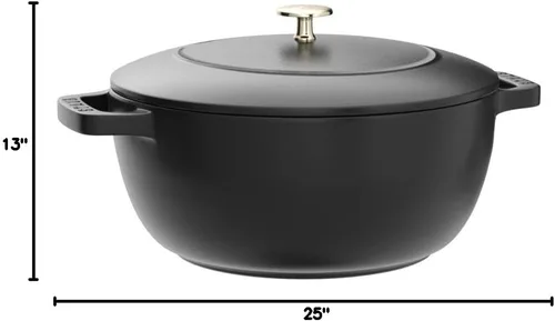 Miniatura 7 de Staub Horno holandés de hierro fundido, 3.75 cuartos de galón, sirve 3-4, fabricado en Francia, cereza