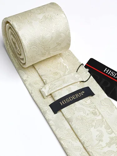 Miniatura 183 de Corbatas florales tejidas clásicas para hombre, corbata cuadrada de bolsillo, corbatas formales para hombres, boda con pañuelo