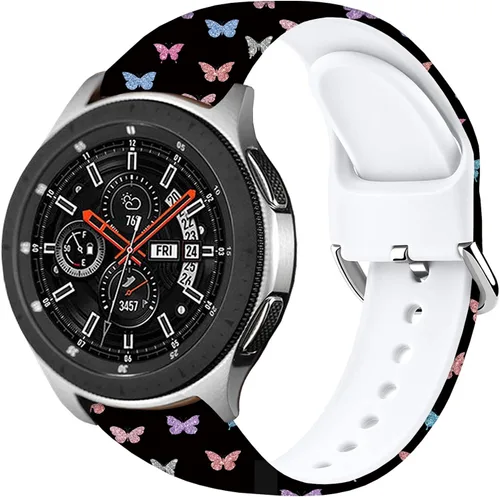Miniatura 2 de Correas de reloj de silicona suave compatibles con Samsung Galaxy Watch 1.811 in/Watch 3 1.772 in/Gear S3 Frontier/Classic/Garmin Vivoactive