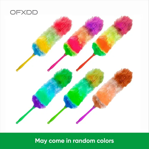 Miniatura 2 de Coloridos plumeros de cerdas duras estáticas para limpieza – Cepillo magnético resistente para el polvo para muebles – Limpieza antiestática
