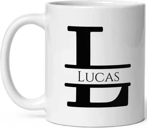 Miniatura 31 de Taza de café personalizada con monograma, letra inicial A personalizada para mujeres, hombres, niñas, niños, papás, mamás amigos, taza de café