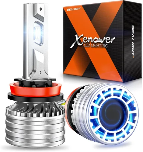 Miniatura 16 de SEALIGHT Bombillas H7, 90,000 lm 1400% de brillo, bombillas LED H7 6500K de color blanco frío, IP68 impermeable 70000 horas de vida útil, 5