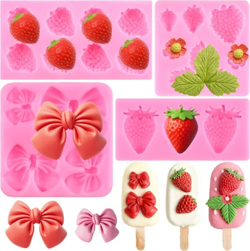 Miniatura 11 de Mujiang Moldes de silicona para frutas y verduras, molde para fondant de hojas, para decoración de pasteles, cupcakes, chocolate, caramelo, arcilla