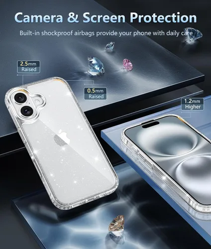 Miniatura 821 de FNTCASE Funda para iPhone 13 Pro-Max: Fundas magnéticas transparentes compatibles con Magsafe Slim anti amarillamiento protección contra caídas