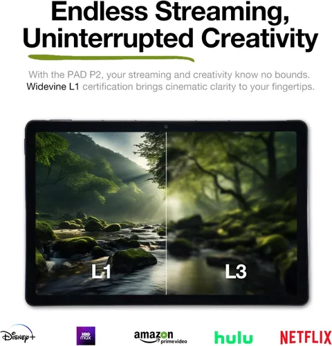 Miniatura 4 de AGM PAD P2 Tablet Android 14 de 11 pulgadas, 90Hz 480 Nits 1920 x 1200 FHD+ pantalla IPS, MTK G99, certificado Widevine L1, altavoces estéreo Quad