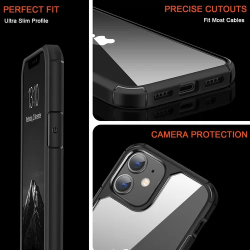 Miniatura 5 de TENDLIN Compatible con iPhone 11, funda protectora de parachoques suave y transparente (negro)