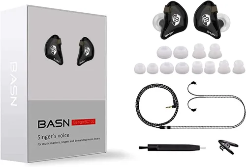Miniatura 6 de BASN Bsinger BC100 - Auriculares con monitor de oído, ajuste universal, aislamiento de ruido, auriculares IEM para músicos, cantantes, audiófilos