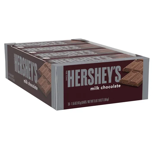 Miniatura 3 de HERSHEY'S Barras de caramelo de chocolate con leche, 1.55 onzas (36 unidades)