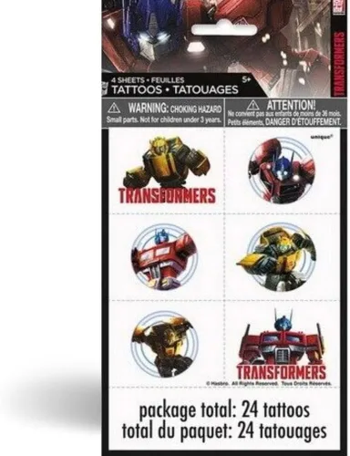 Miniatura 2 de Unique Tatuajes temporales Transformers - Diseños surtidos, 24 piezas