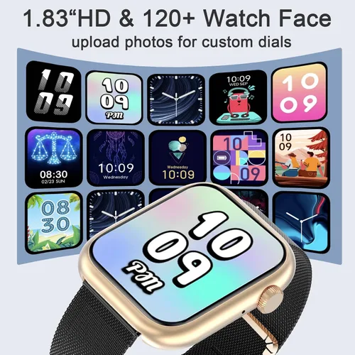 Miniatura 5 de Relojes Inteligentes para Hombres y Mujeres (Contestar/Hacer Llamadas), Reloj de Fitness con Batería de 7 Días con Monitor de SpO2/FC/Sueño/PA, Más