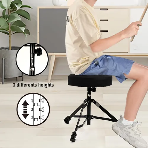 Miniatura 4 de 5 piezas Kids/Junior Drum Set 13" bombo/Principiante (Estándar) /Juguetes musicales para niños, instrumento musical (rojo)