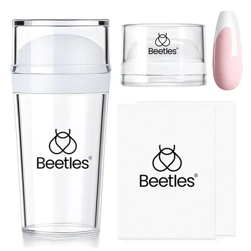 Miniatura 16 de beetles Gel Polish Swirl Nail Art - Esmalte de uñas de gel blanco, 1 unidad de 0.2 fl oz, pintura clásica de uñas de color blanco para línea