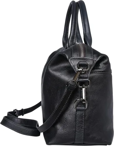 Miniatura 5 de Iswee - Bolso de hombro de cuero genuino, bolso tote con diseño de morral, con asa superior, bolso de gran capacidad, bolso cruzado