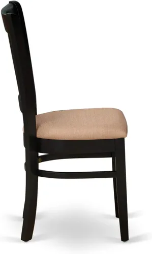Miniatura 11 de East West Furniture NOVA3-BLK-C - Juego de mesa de comedor de 3 piezas contiene una mesa de comedor rectangular con hojas de mariposa y 2 sillas