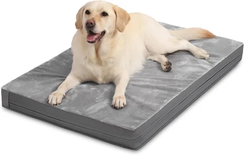 Miniatura 18 de Cama impermeable para perros pequeños, almohadilla para jaula de 24 pulgadas, cama ortopédica lavable para cachorros con funda extraíble reversible