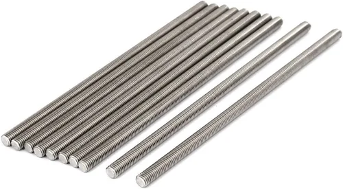 Miniatura 36 de uxcell M3 x 2.362 in 0.020 in Pitch 304 Varillas totalmente roscadas de acero inoxidable barra 10 piezas