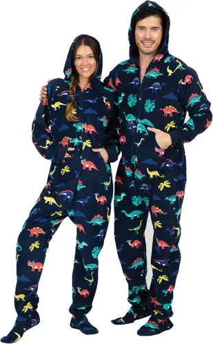 Miniatura 3 de Footed Pajamas - Enterizo con capucha a juego para la familia Suéteres de una pieza para niños, niñas, hombres, mujeres y mascotas, unisex, Naranja