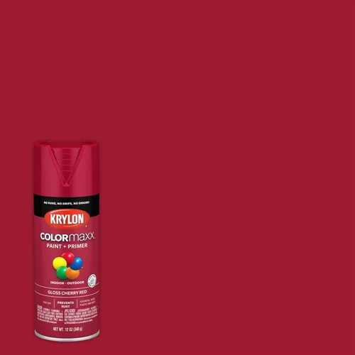 Miniatura 2 de Krylon - Pintura y primer en aerosol COLORmaxx K05511007, 12 onzas, rojo cereza brillante Cherry Red